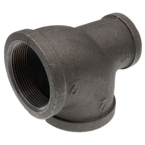 Main product image of 2" x 1-1/4" x 2" Black Reducing Tee