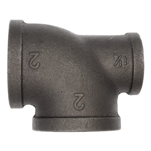 Main product image of 2" x 1-1/4" x 2" Black Reducing Tee