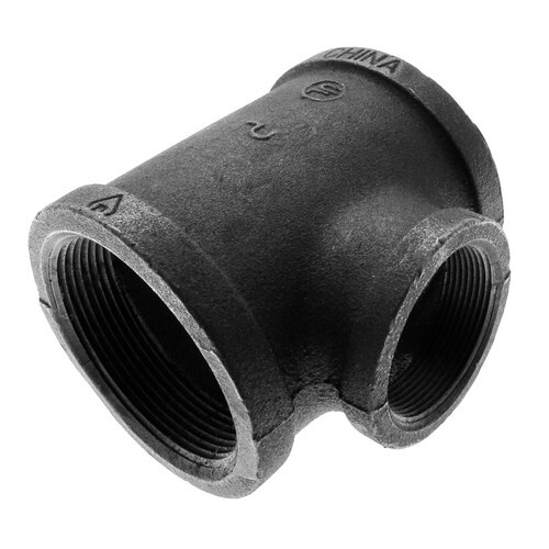 Main product image of 3" x 3" x 2" Black Reducing Tee