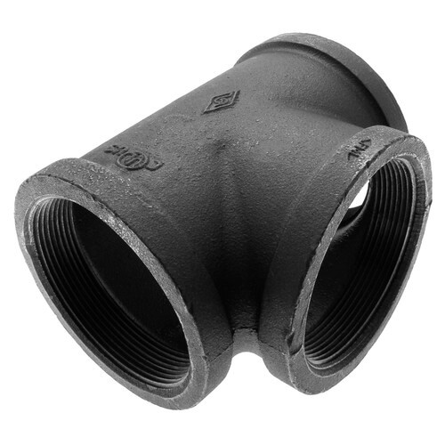 Main product image of 4" x 4" x 1-1/2" Black Reducing Tee