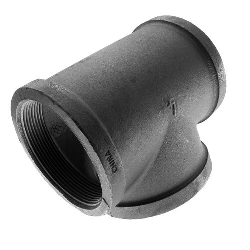 Main product image of 4" x 4" x 1-1/2" Black Reducing Tee