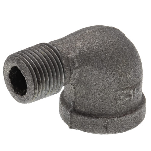 Main product image of 3/4" Female x 1/2" Male Black 90° Street Elbow