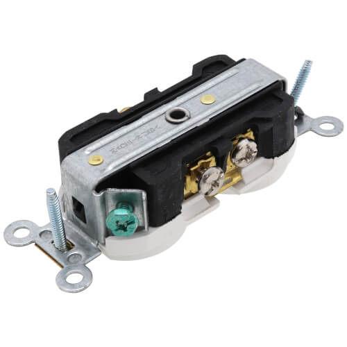 BR20-WS - Leviton BR20-WS - Commercial Grade Duplex Receptacle W/ Self ...