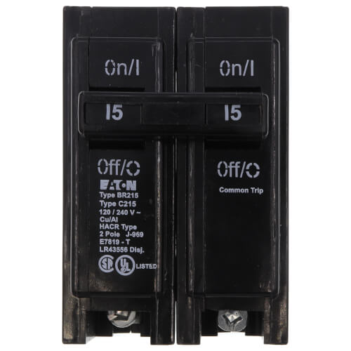 Main product image of 2-Pole BR Thermal Magnetic Circuit Breaker (15A, 120/240V)