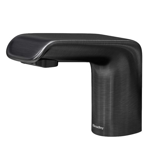 Main product image of Verge Linea Series Faucet, Battery-Powered, w/ Navigator Thermostatic Mixing Valve, 0.5 gpm (Brushed Black Stainless), S53-3500-RT5-BB