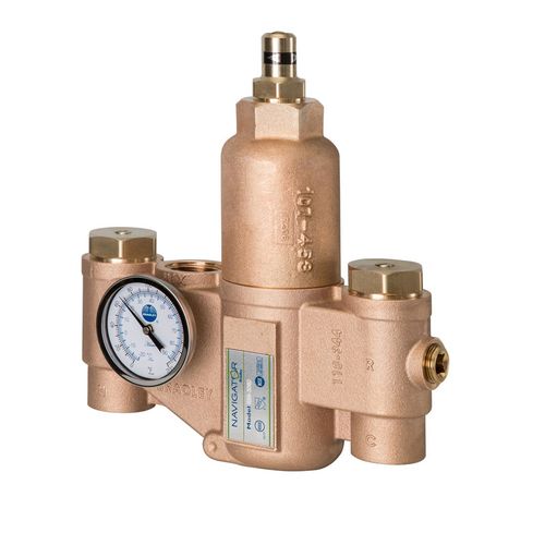 Main product image of 1" NPT Inlet x 1-1/4" NPT Outlet Navigator High-Low Thermostatic Mixing Valve (Lead Free), S59-3080