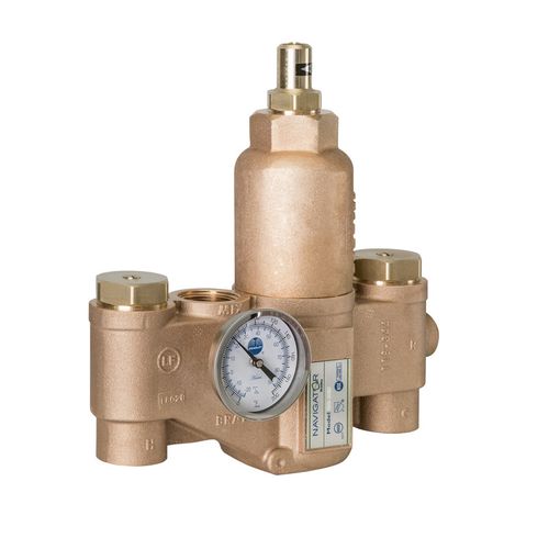 Main product image of 1" NPT Inlet x 1-1/4" NPT Outlet Navigator High-Low Thermostatic Mixing Valve (Lead Free), S59-3080