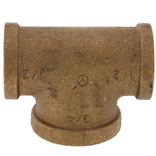 Main product image of 1/2" x 1/2" x 3/4" Bull Head Brass Tee (Lead Free)