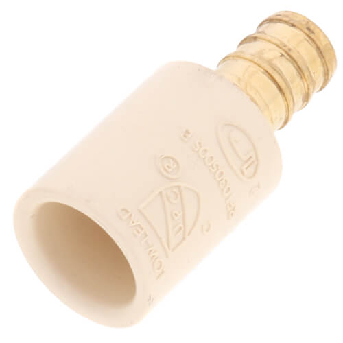 Main product image of 1/2" PEX Crimp x CPVC Socket Brass Adapter