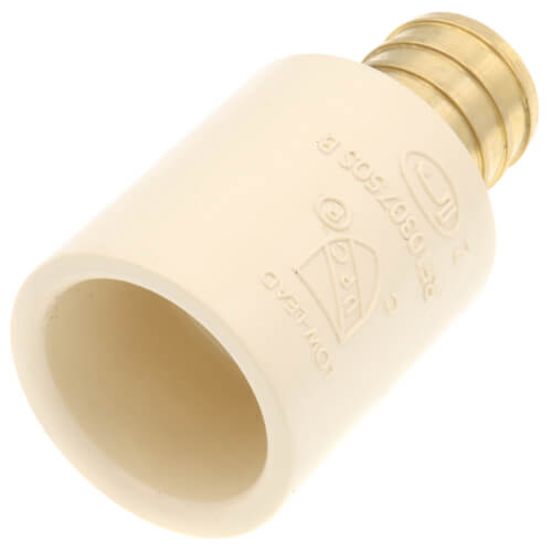3/4" PEX Crimp x CPVC Socket Brass Adapter