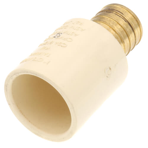 1" PEX Crimp x CPVC Socket Brass Adapter