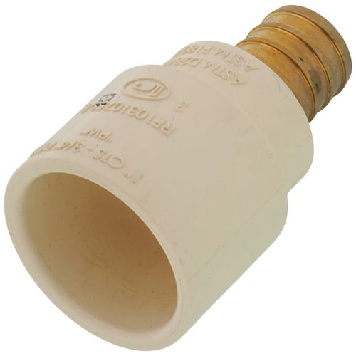 Main product image of 3/4" PEX Crimp x 1" CPVC Socket Brass Adapter