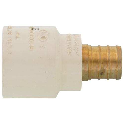 Main product image of 3/4" PEX Crimp x 1" CPVC Socket Brass Adapter
