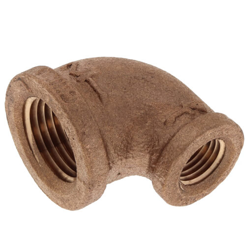 Main product image of 1/2" x 1/4" FIP Brass 90-Degree Reducing Elbow (Lead Free)