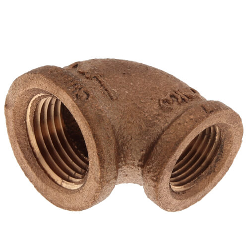 Main product image of 1/2" x 3/8" FIP Brass 90-Degree Reducing Elbow (Lead Free)