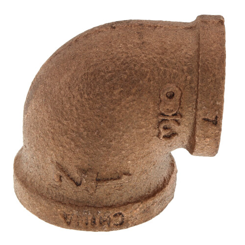 Main product image of 1/2" x 3/8" FIP Brass 90-Degree Reducing Elbow (Lead Free)