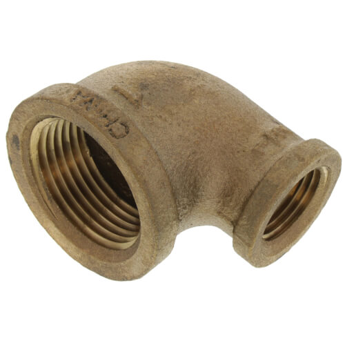 Main product image of 1" x 1/2" FIP Brass 90-Degree Reducing Elbow (Lead Free)