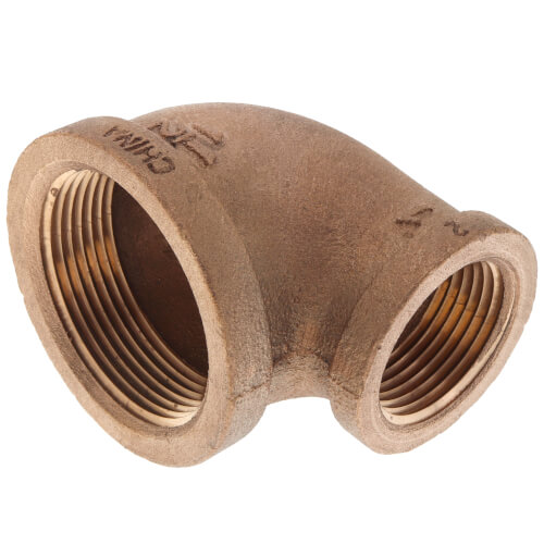 Main product image of 1-1/2" x 1" FIP Brass 90-Degree Reducing Elbow (Lead Free)