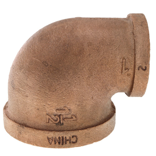 Main product image of 1-1/2" x 1" FIP Brass 90-Degree Reducing Elbow (Lead Free)
