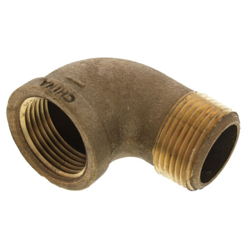 1" Brass 90 Deg Street Elbow, Lead Free (Threaded)