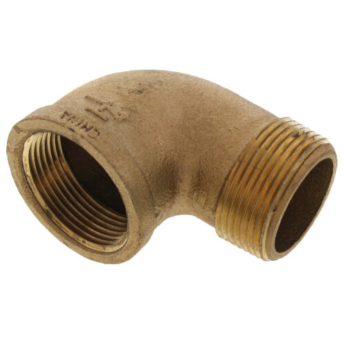 1-1/4" Brass 90 Deg Street Elbow, Lead Free (Threaded)