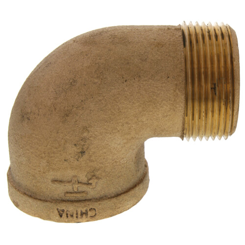 1-1/4" Brass 90 Deg Street Elbow, Lead Free (Threaded)