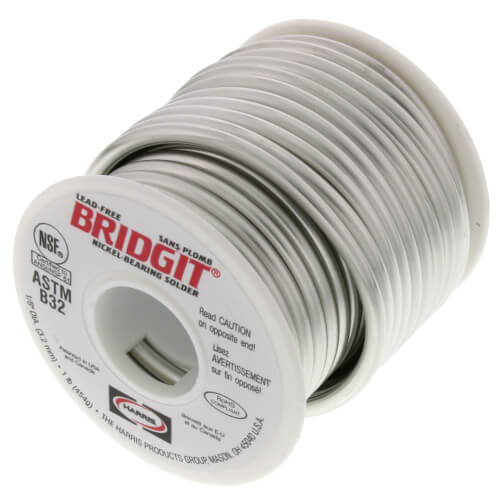 Main product image of Bridgit 1/8 x 1lb Spool of Solder