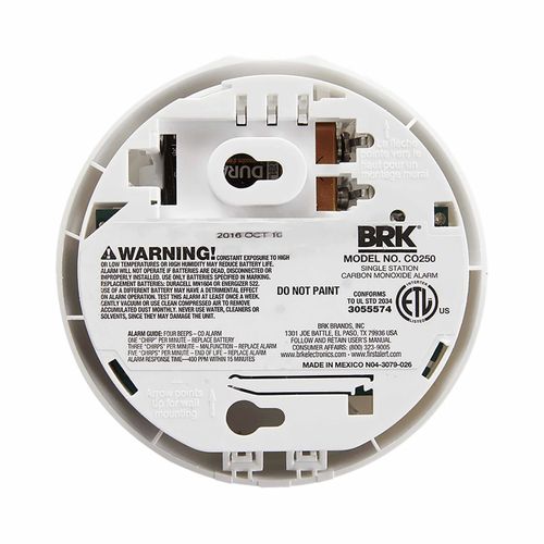 Main product image of Carbon Monoxide Alarm w/ 9V Alkaline Battery Backup (4 Pack)