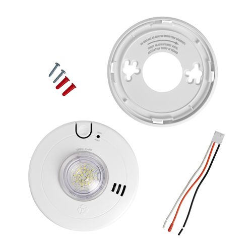 Main product image of Hardwired Smoke Alarm w/ LED Strobe & 10-Year Battery Backup