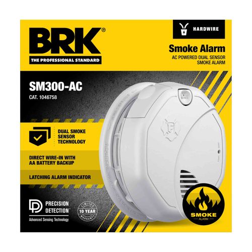 Main product image of Interconnect Hardwire Dual Sensor Smoke Alarm w/ Battery Backup