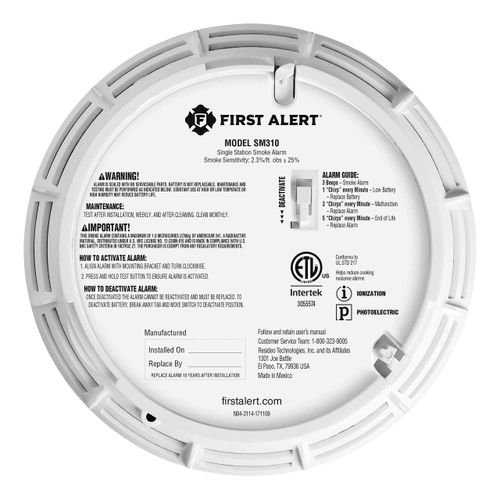 Main product image of 10-Year Sealed Battery Smoke Alarm w/ Dual Sensor