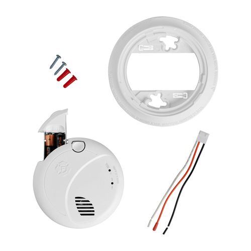 Main product image of Interconnect Hardwire Smoke and Carbon Monoxide Alarm w/ Battery Backup & Voice (6 Pack)