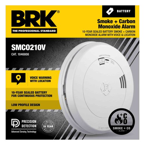 Main product image of Smoke and Carbon Monoxide Alarm w/ Voice Warning & 10 Year Battery Backup