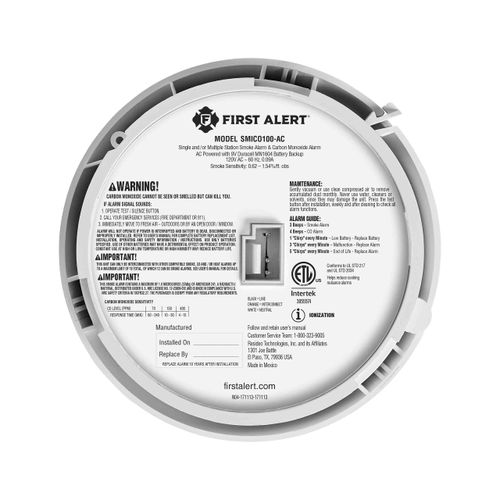 Main product image of Interconnect Hardwire Smoke and Carbon Monoxide Alarm w/ Battery Backup (6 Pack)
