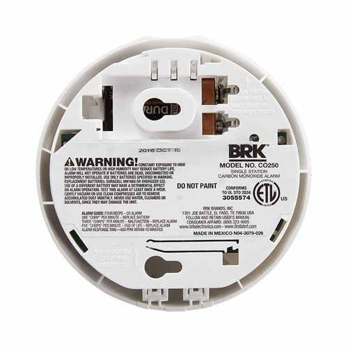 Main product image of Carbon Monoxide Alarm w/ 9V Battery Backup, CO250B