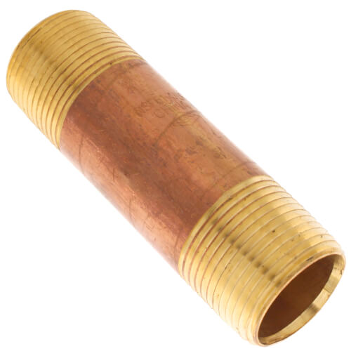 1" x 4" Brass Nipple (Lead Free)