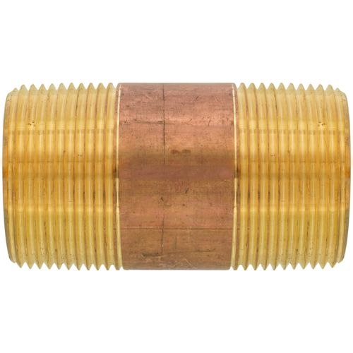 Main product image of 1-1/4" x 3" Brass Nipple (Lead Free)