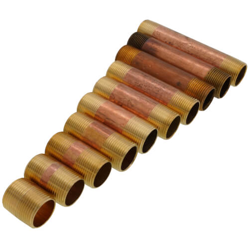 1" Brass Nipple Set (Close to 6" Length) (Lead Free)