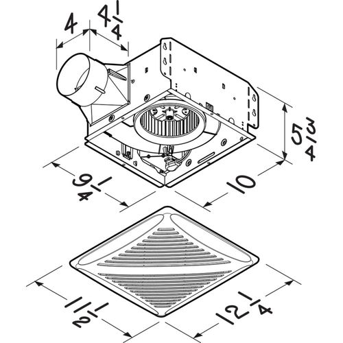 Main product image of FLEX DC ESTAR Humidity Sensing Bathroom Exhaust Fan (50-110 CFM)