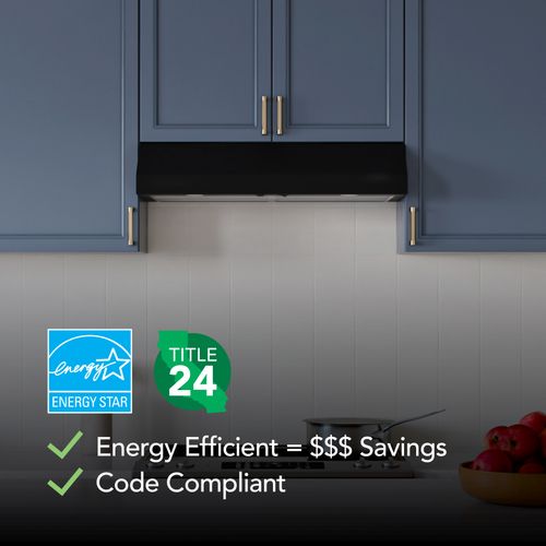 Main product image of 30" Glacier Under Cabinet Range Hood (350 CFM), Black