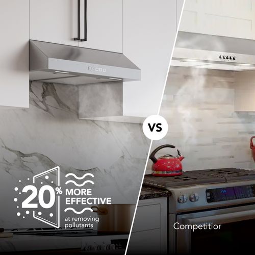Main product image of 30" Glacier Under Cabinet Range Hood, 1.5 Sones (350 CFM), Stainless Steel