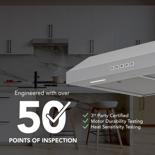Main product image of 30" Glacier Under Cabinet Range Hood, 1.5 Sones (350 CFM), Stainless Steel