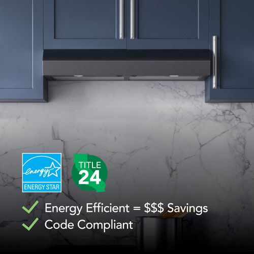 Main product image of Mantra 30" Convertible Under Cabinet Range Hood, 350 CFM (Black)