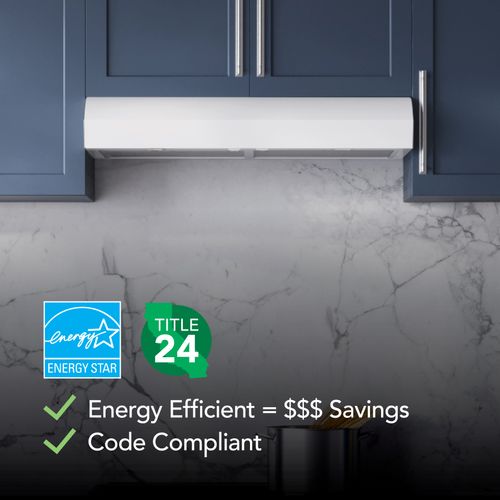Main product image of Mantra 30" Convertible Under Cabinet Range Hood, 350 CFM (White)
