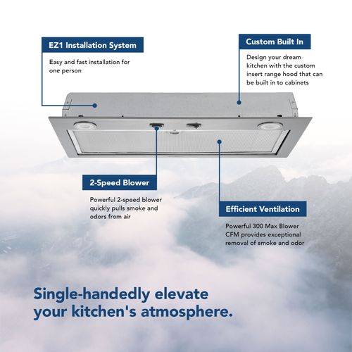 Main product image of 21-Inch Custom Range Hood Power Pack Insert w/ Easy Install System (CFM 300)