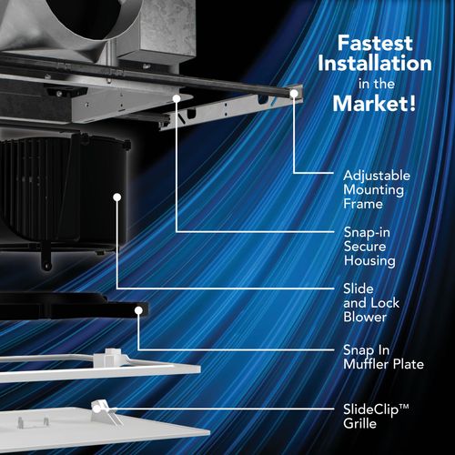 Main product image of PTE511RKY EVOLVE Premium Exhaust Fan w/ Continuous Run, 50-80-110 Selectable CFM, 6" Duct