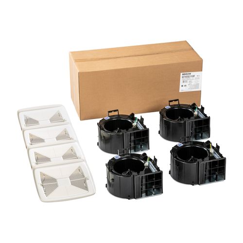 Main product image of Humidity Sensing Exhaust Vent Fan w/ White Grille, 110 CFM, Finish Pack (Pack of 4)