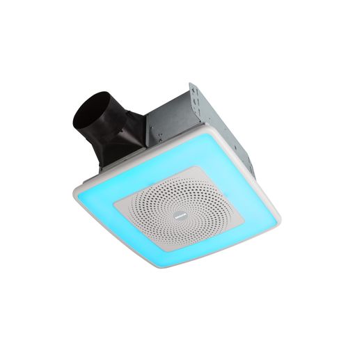 Main product image of Model SPK110RGBL ChromaComfort Ventilation Fan w/ Multicolor LED Light, Bluetooth Speaker and Grille (110 CFM)