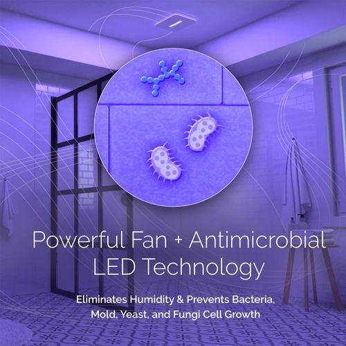 Main product image of SurfaceShield Vital Vio Powered Exhaust Fan w/ LED Light & Antibacterial Light (110 CFM)