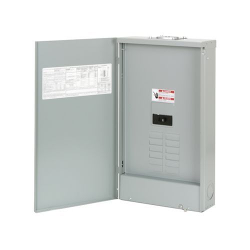 Main product image of BR Feed Through Lug Main Breaker Load Center, Cover Included, Aluminum, 16 Circuits, 8 Spaces, 25 kAIC, NEMA 3R (200A, 120V/240V)